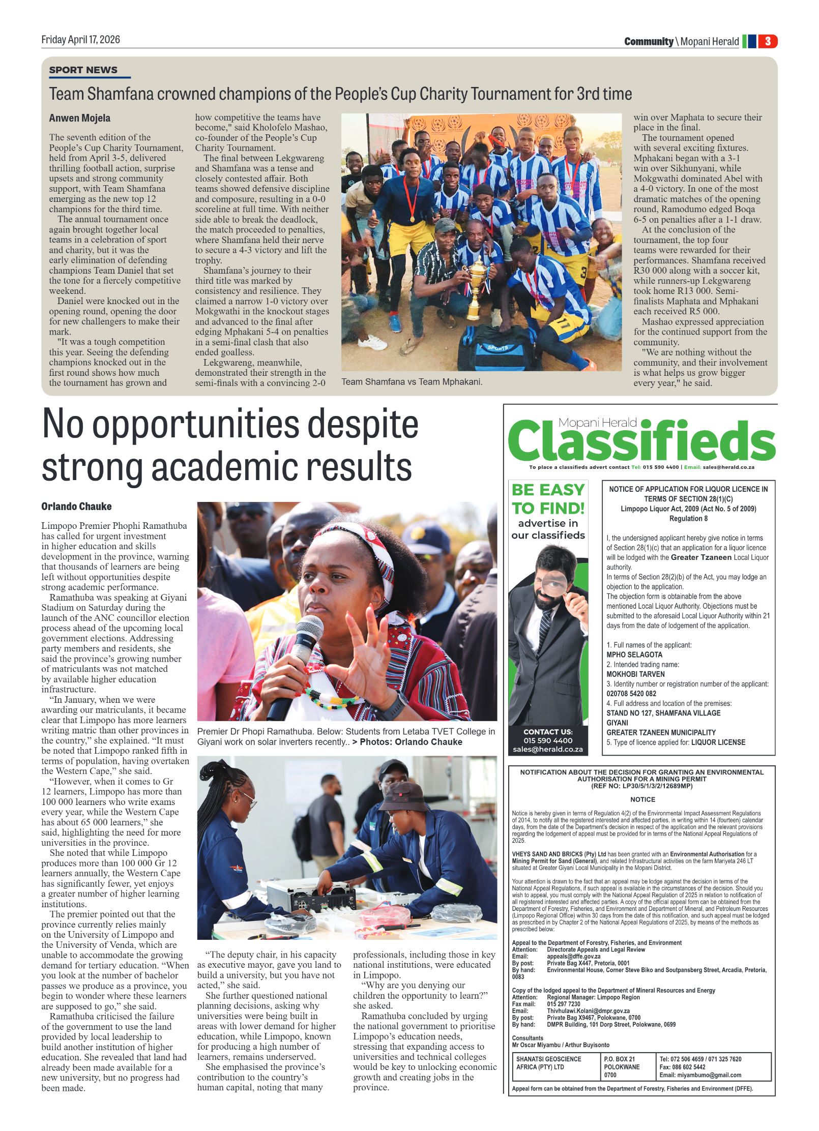 Mopani Herald 17 April 2026 page 7