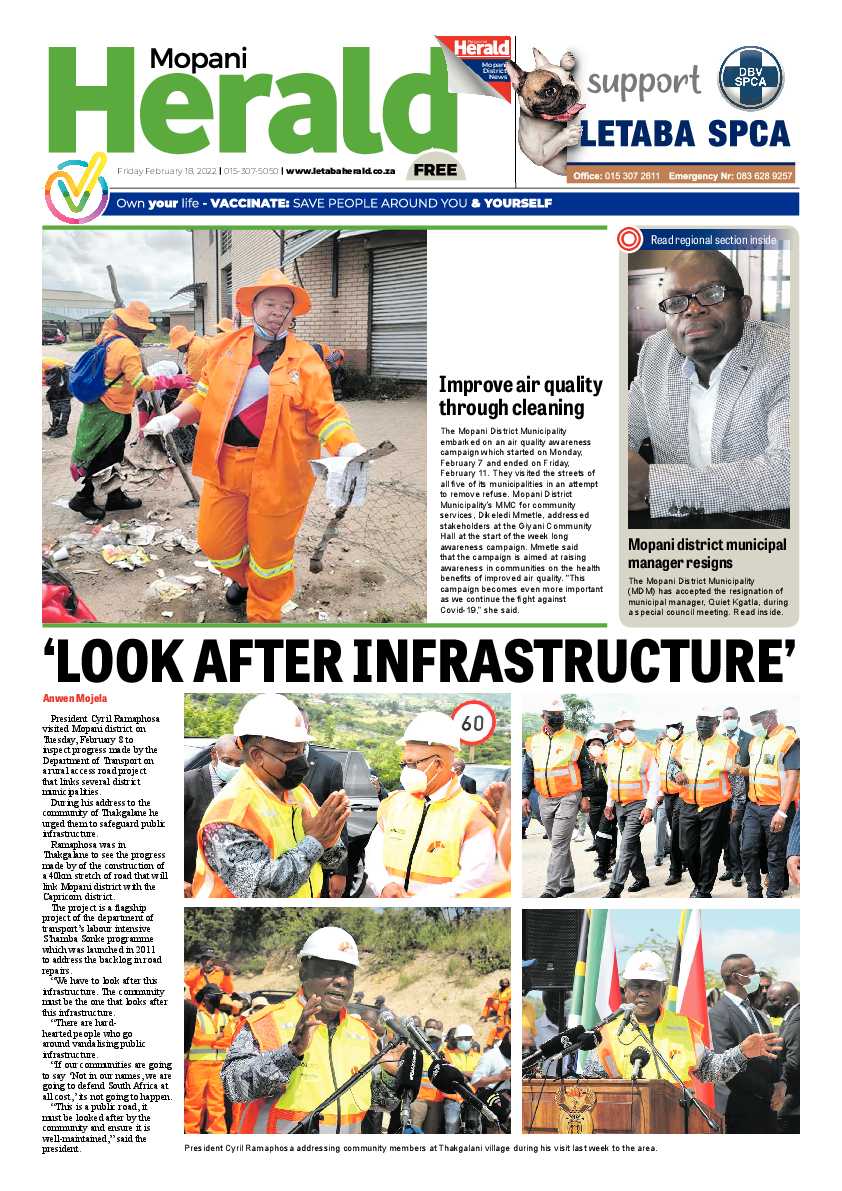 Mopani Herald 18 Feb 2022 page 1