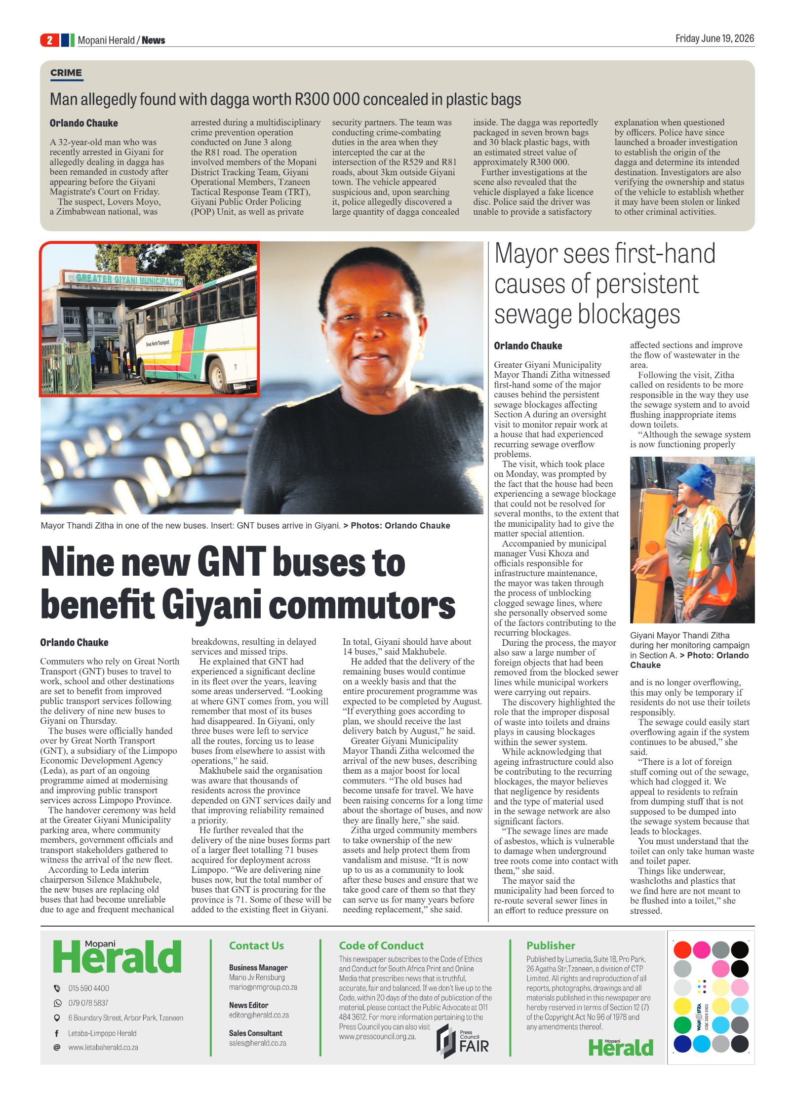 Mopani Herald 19 June 2026 page 2