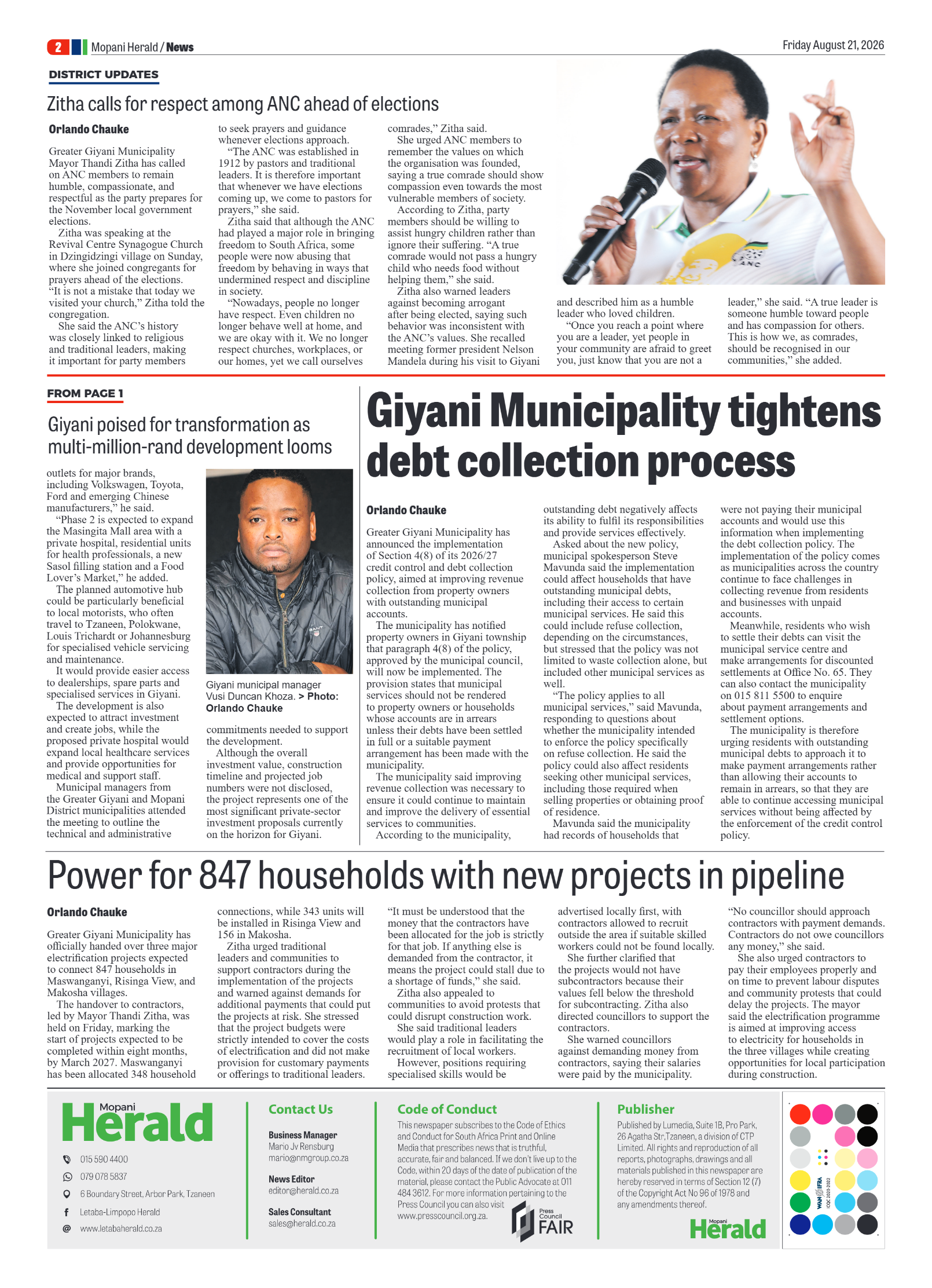 Mopani Herald 21 August 2026 page 2