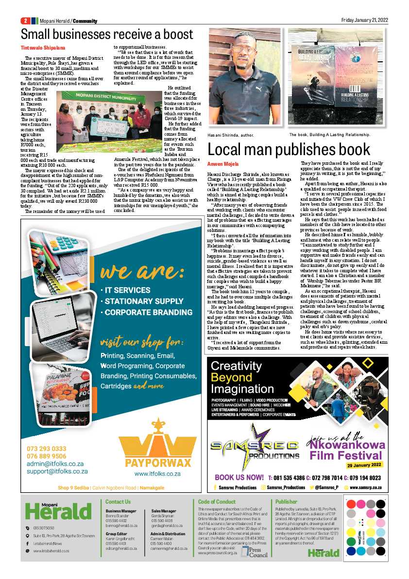 Mopani Herald 21 Jan 2022 page 2
