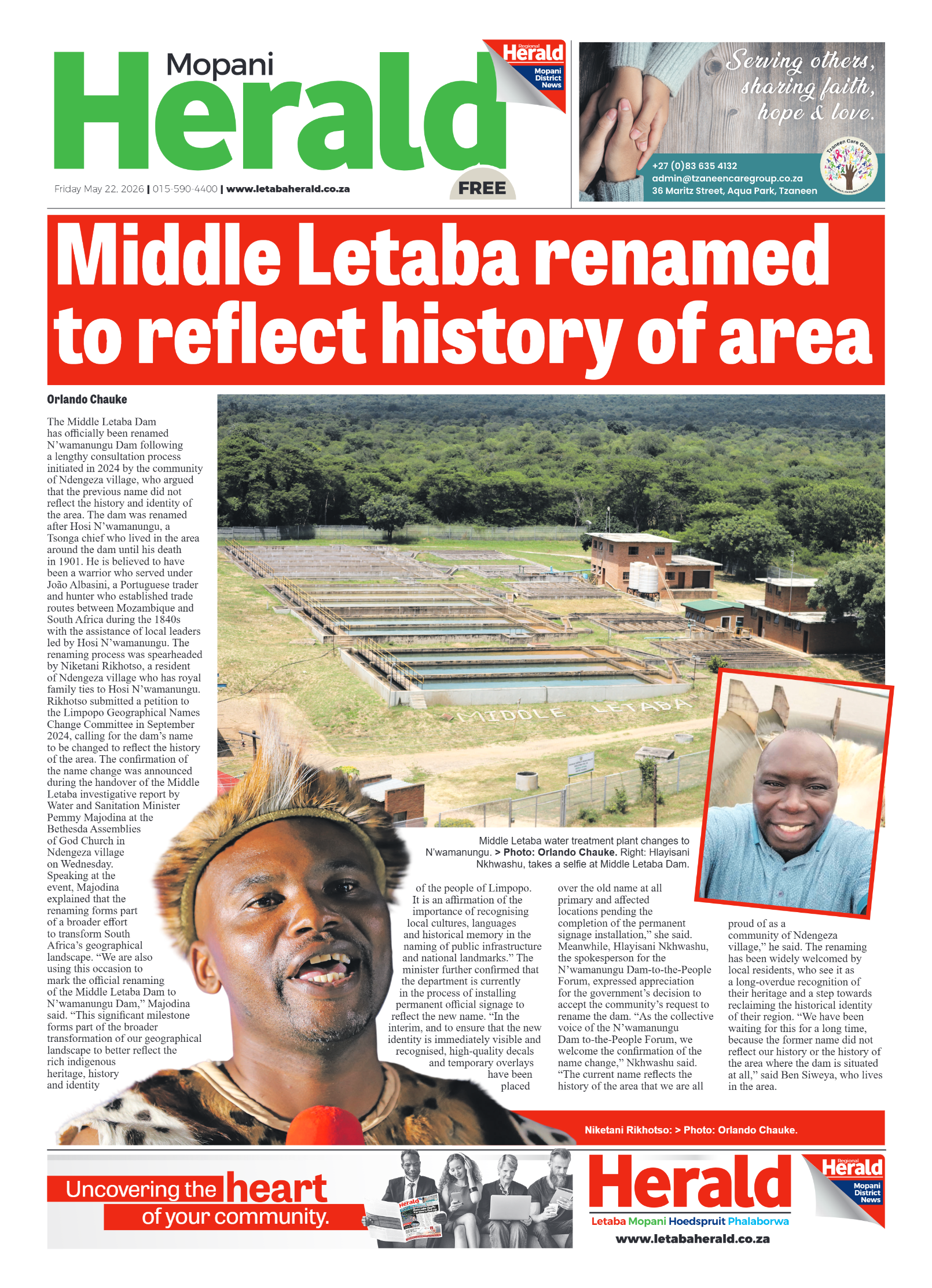 Mopani Herald 22 May 2026 page 1