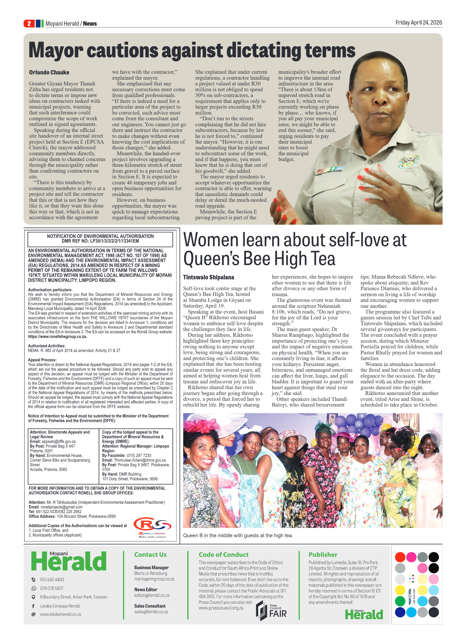 Mopani Herald 24 April 2026 page 2