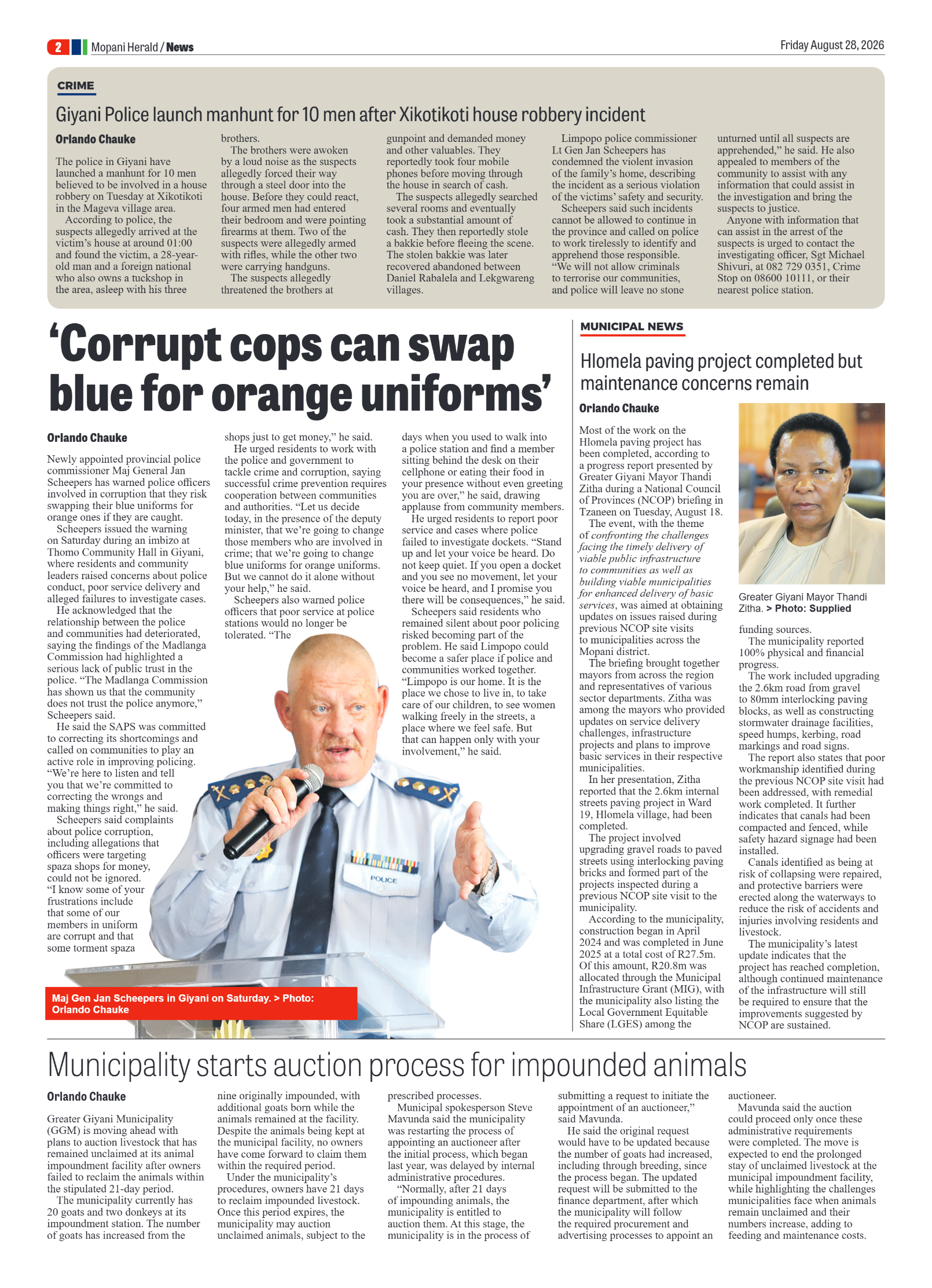 Mopani Herald 28 August 2026 page 2