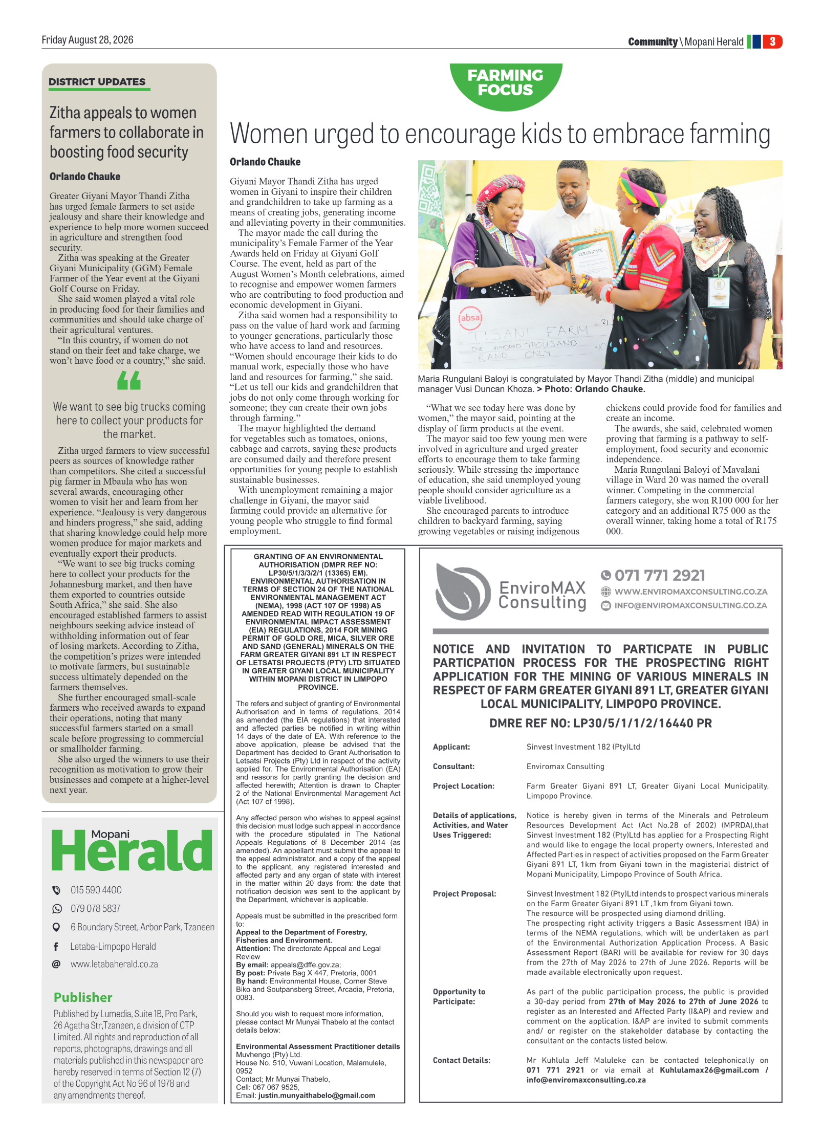 Mopani Herald 28 August 2026 page 7