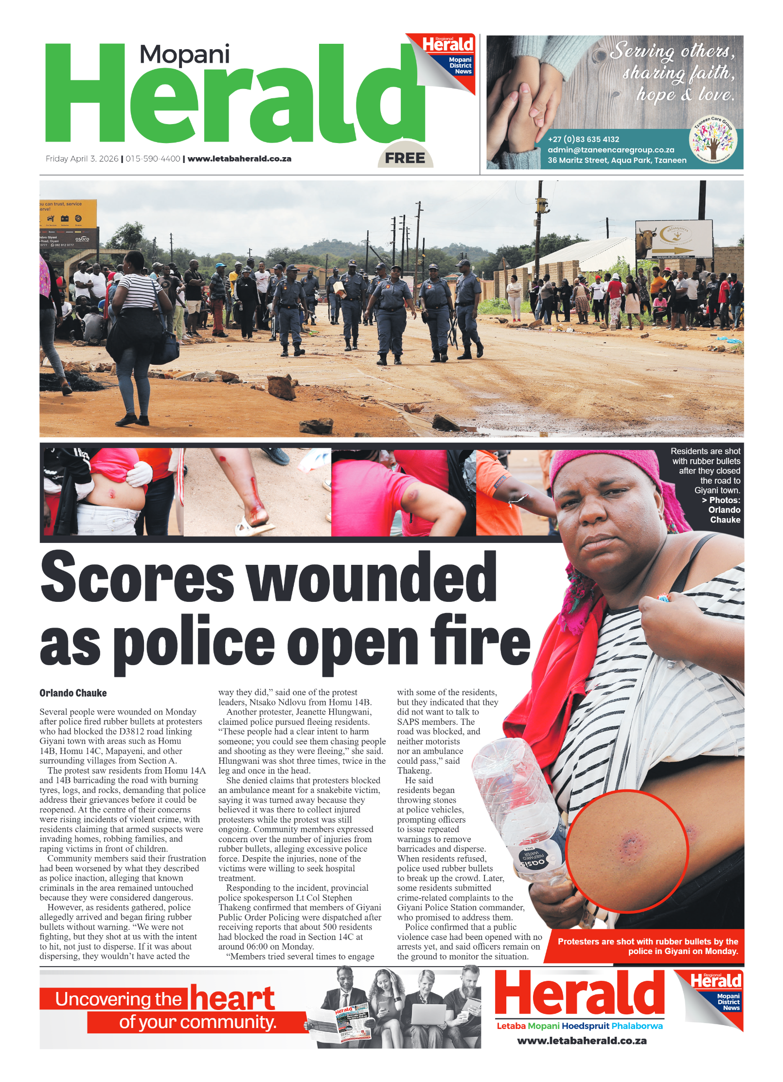 Mopani Herald 3 April 2026 page 1