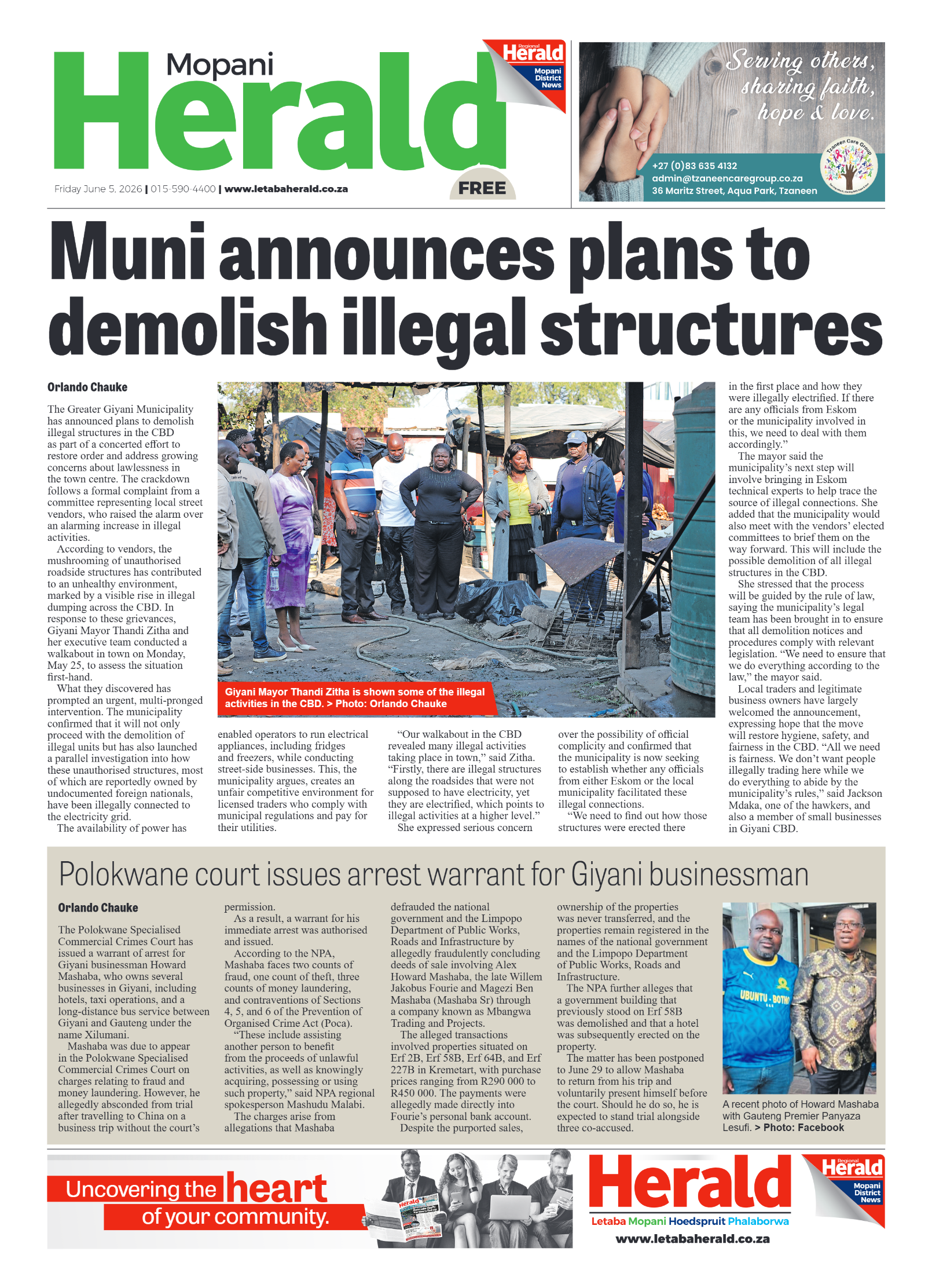 Mopani Herald 5 June 2026 page 1
