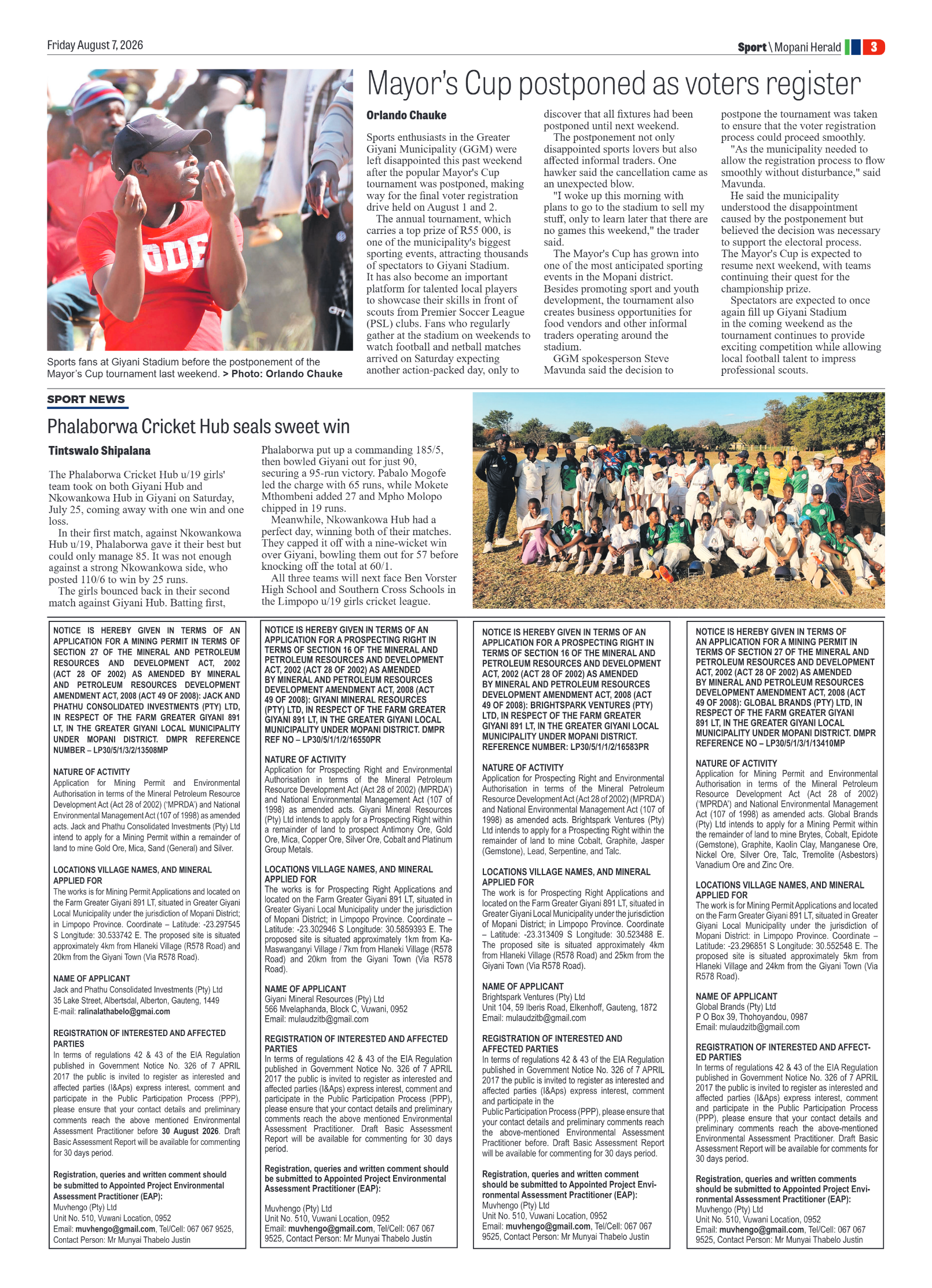 Mopani Herald 7 August 2026 page 7