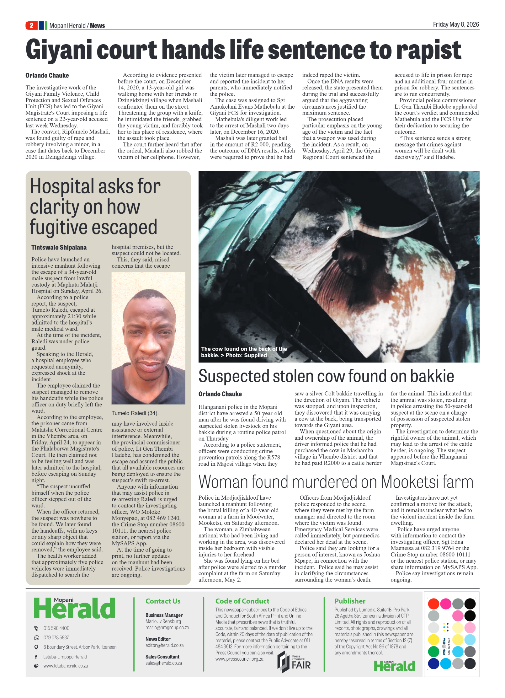 Mopani Herald 8 May 2026 page 2