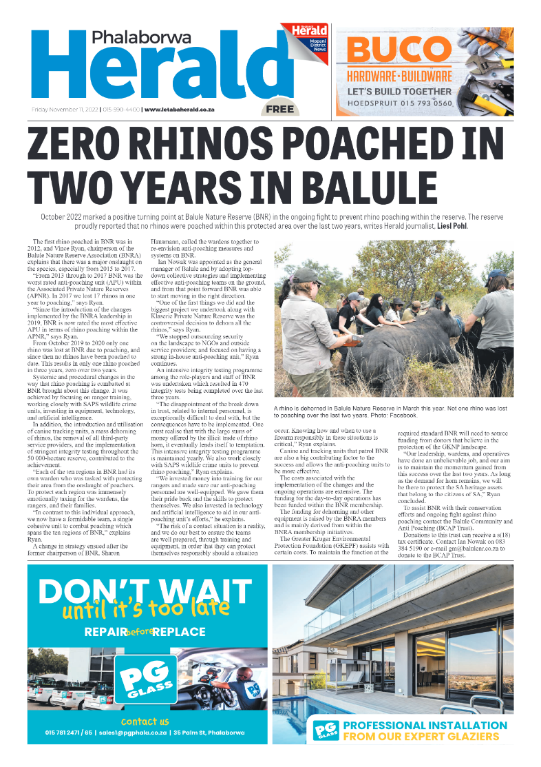 Phalaborwa Herald page 1