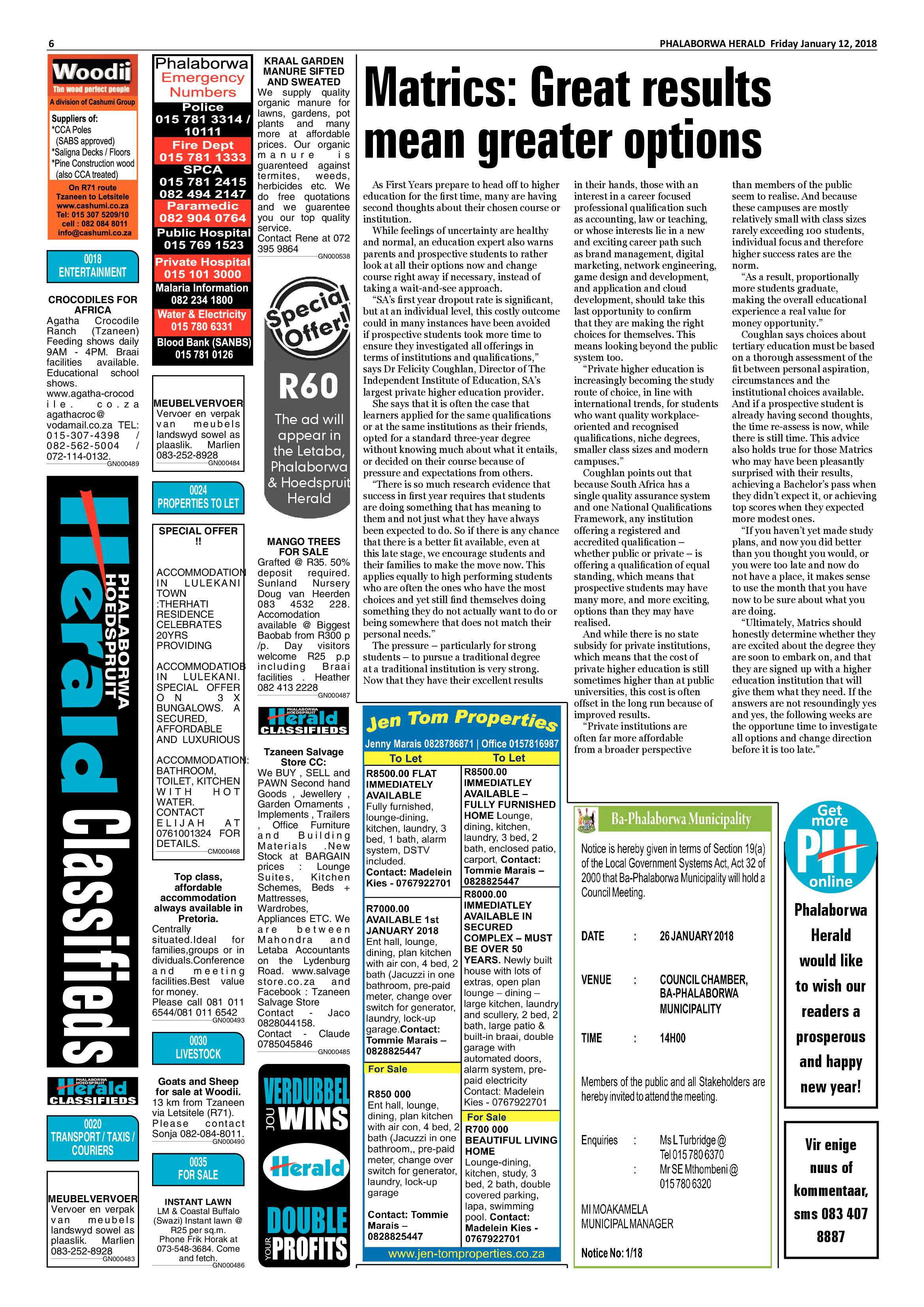 Phalaborwa Herald-12 January 2018 page 6