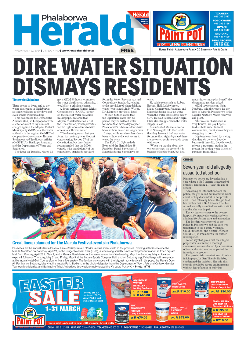 Phalaborwa Herald page 1