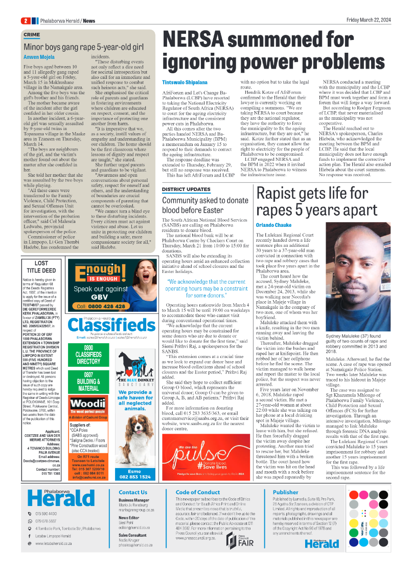 Phalaborwa Herald page 2