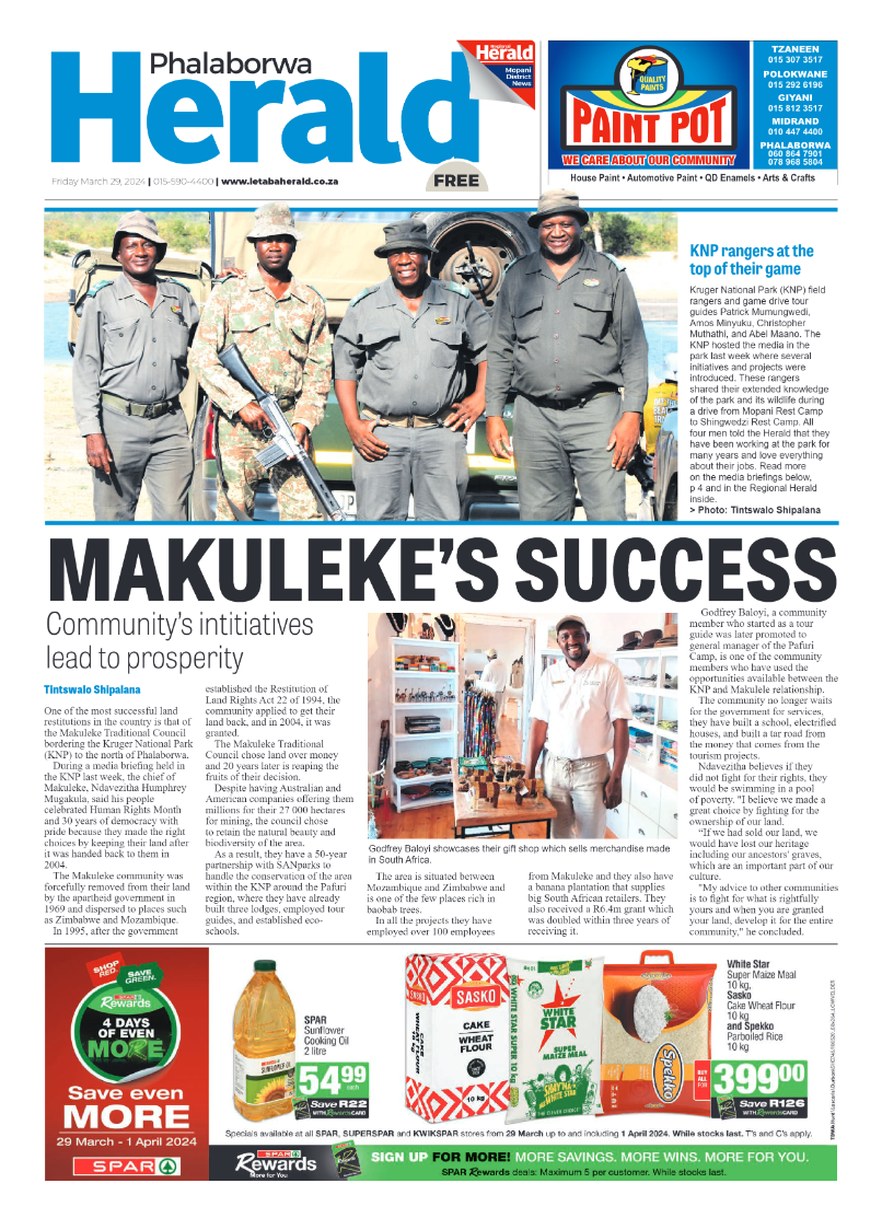 Phalaborwa Herald page 1