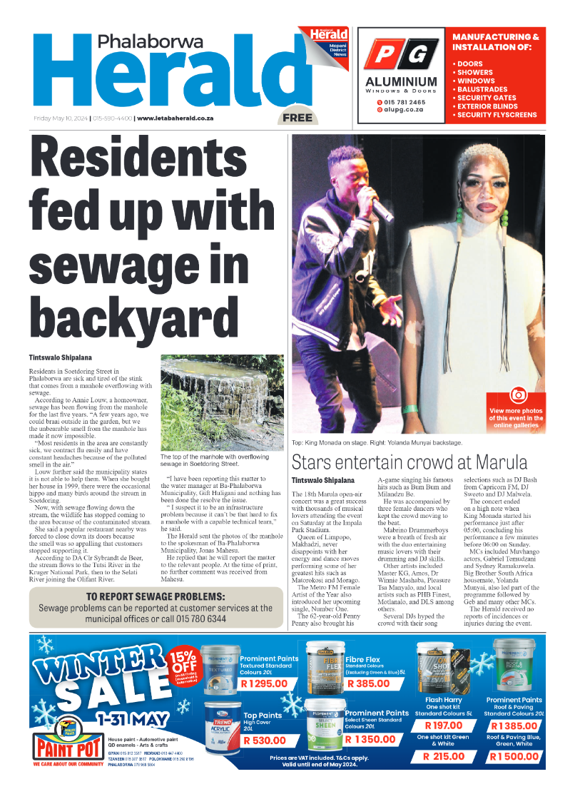 Phalaborwa Herald page 1