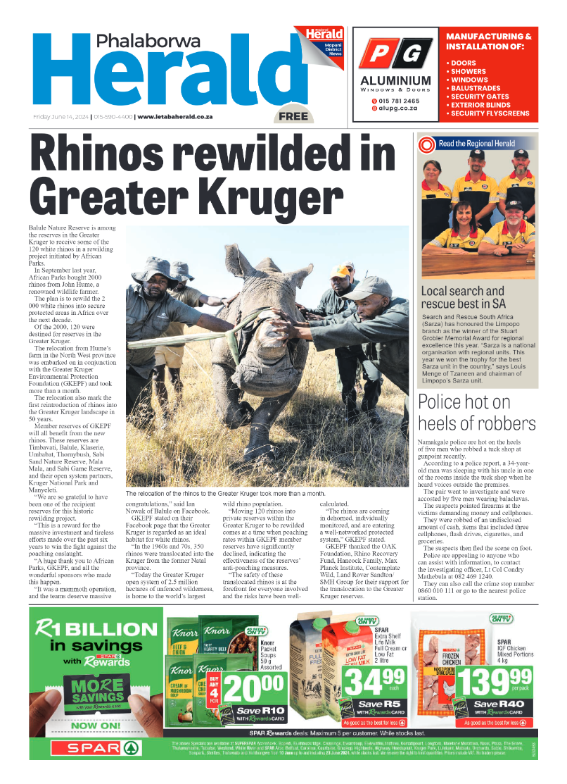 Phalaborwa Herald page 1