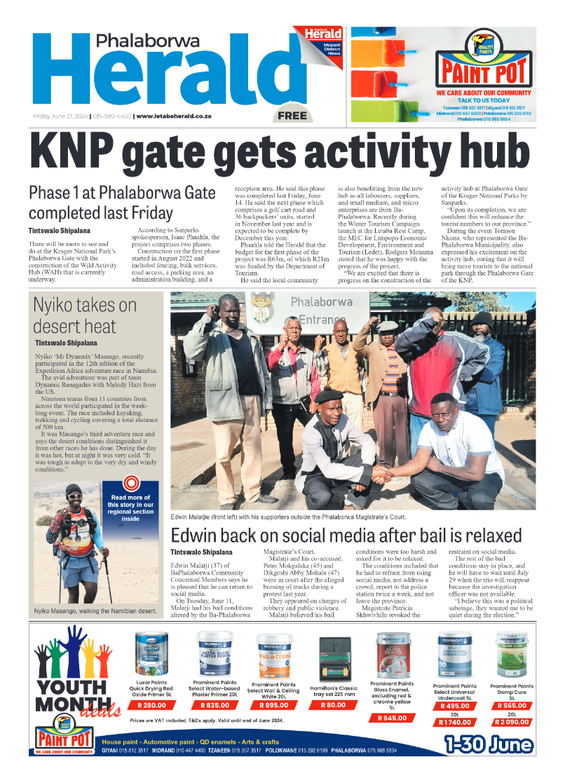 Phalaborwa Herald page 1