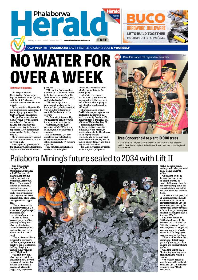 Phalaborwa Herald page 1