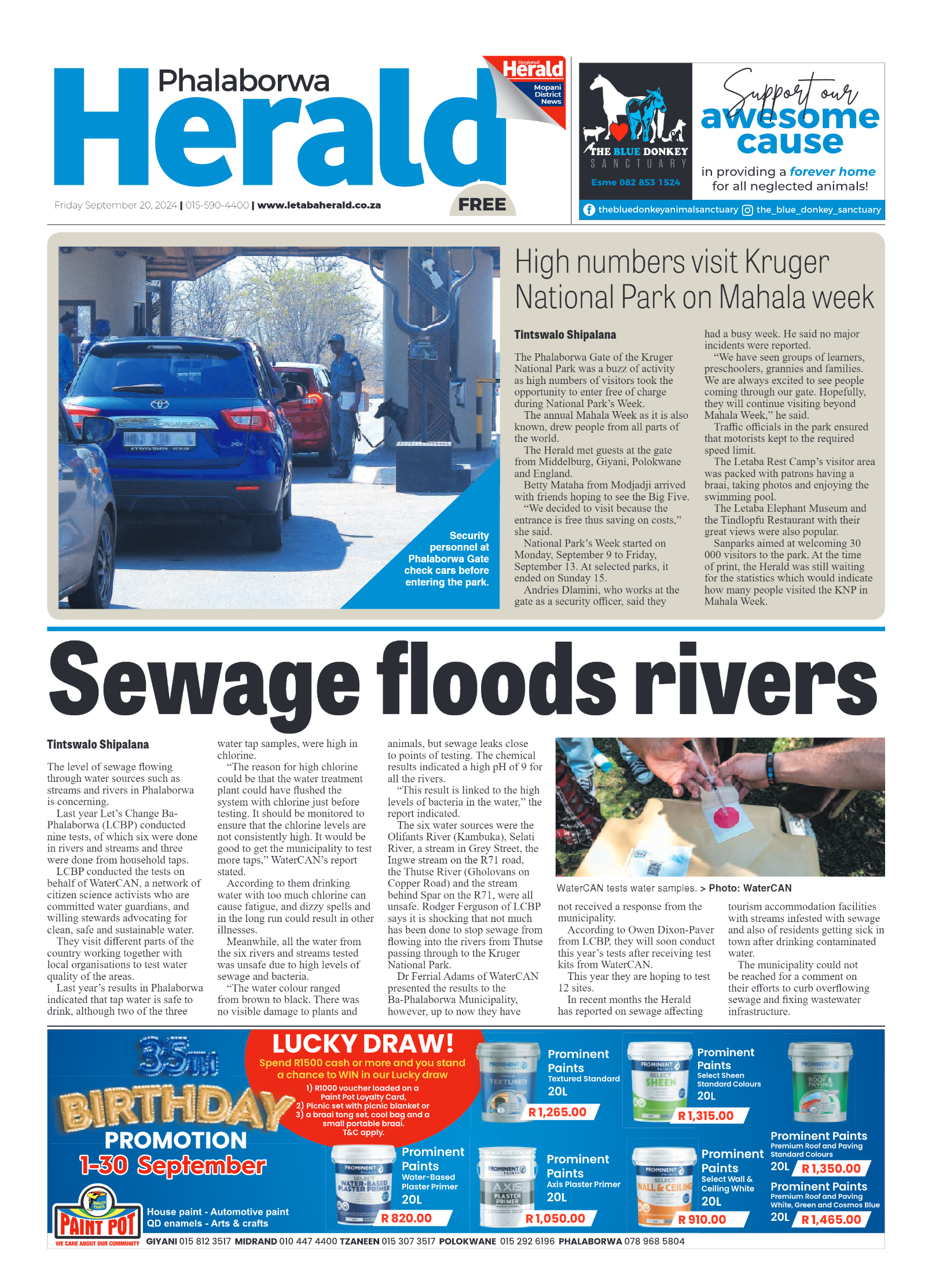 Phalaborwa Herald page 1