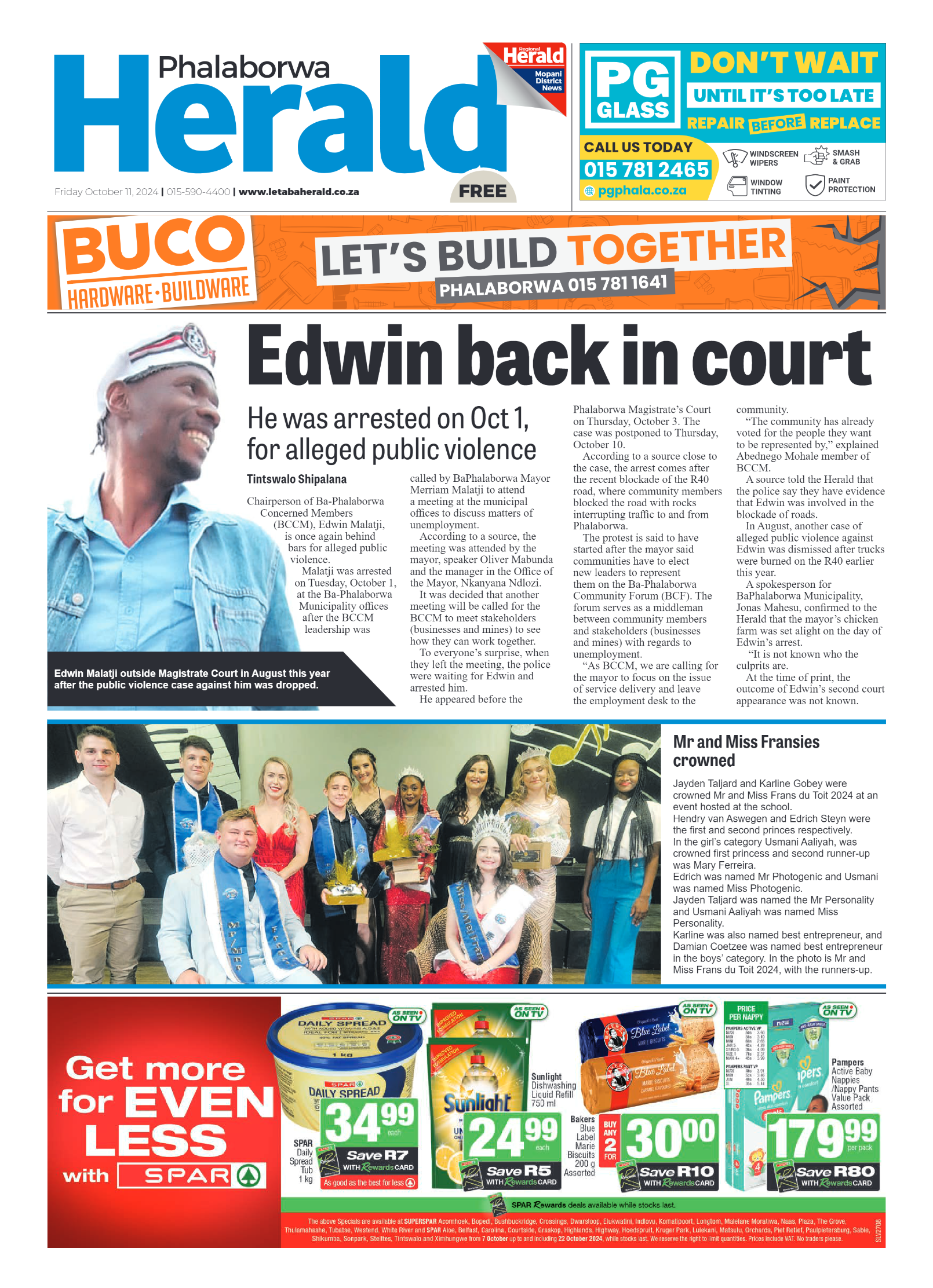 Phalaborwa Herald page 1