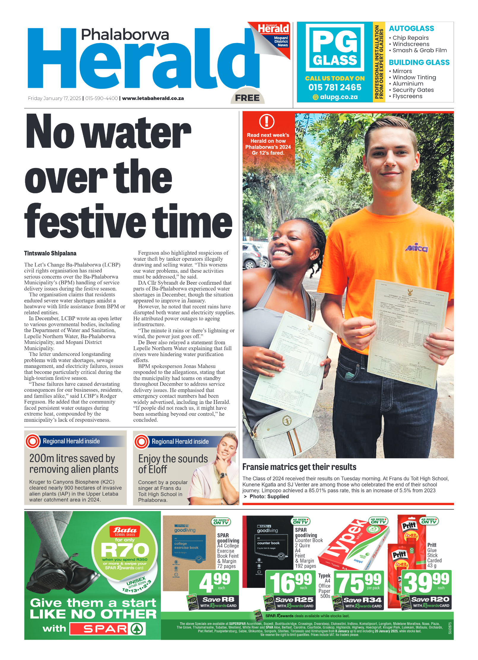 Phalaborwa Herald page 1
