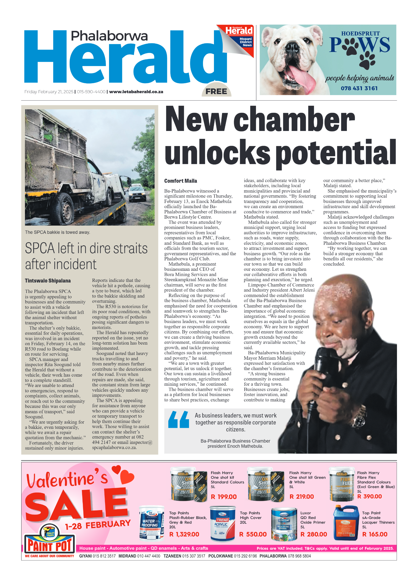 Phalaborwa Herald page 1