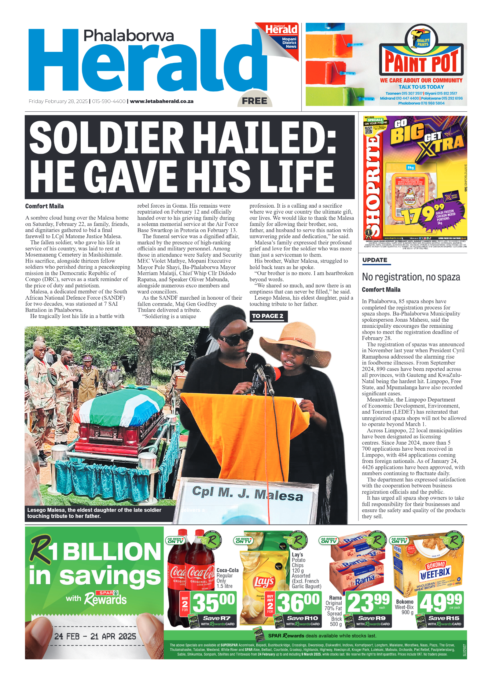 Phalaborwa Herald page 1