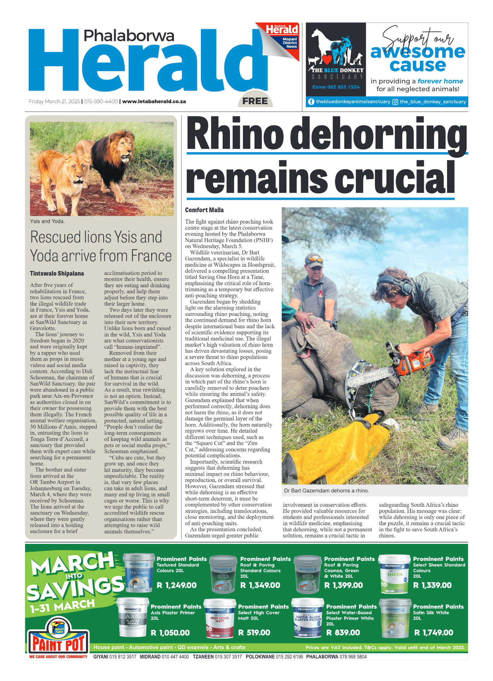 Phalaborwa Herald page 1