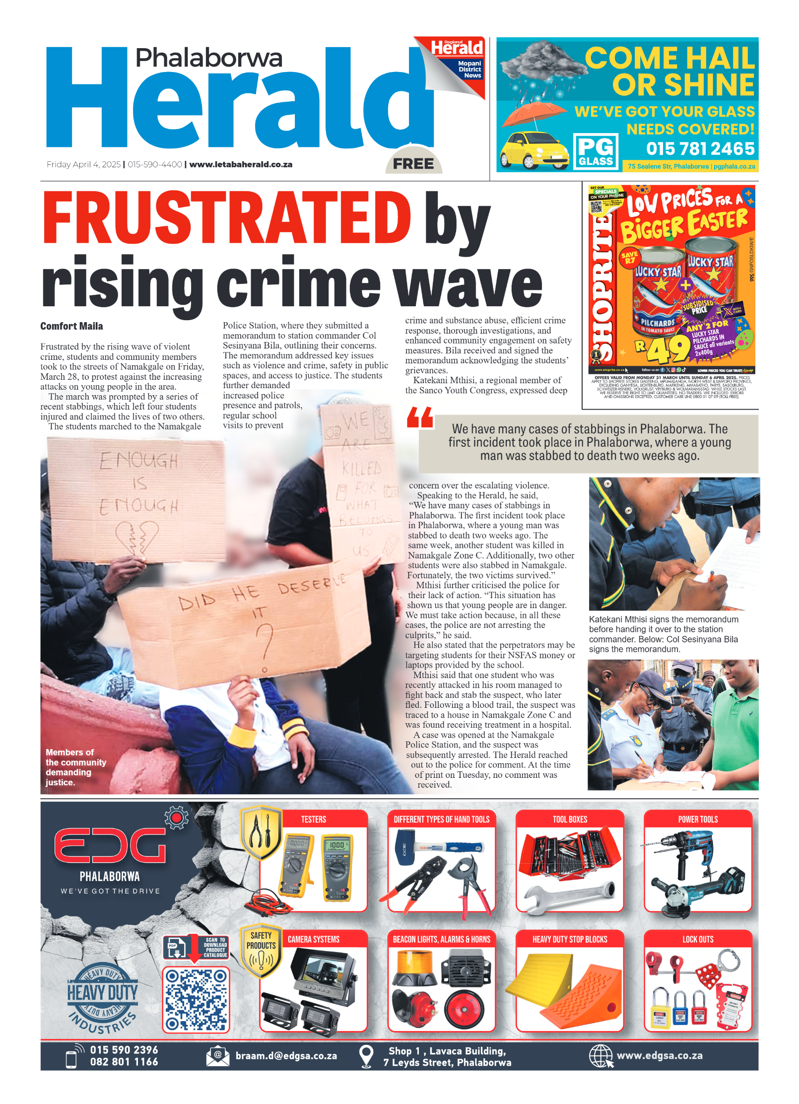 Phalaborwa Herald page 1
