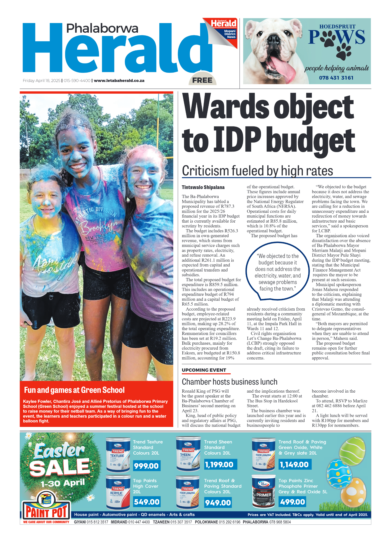 Phalaborwa Herald page 1