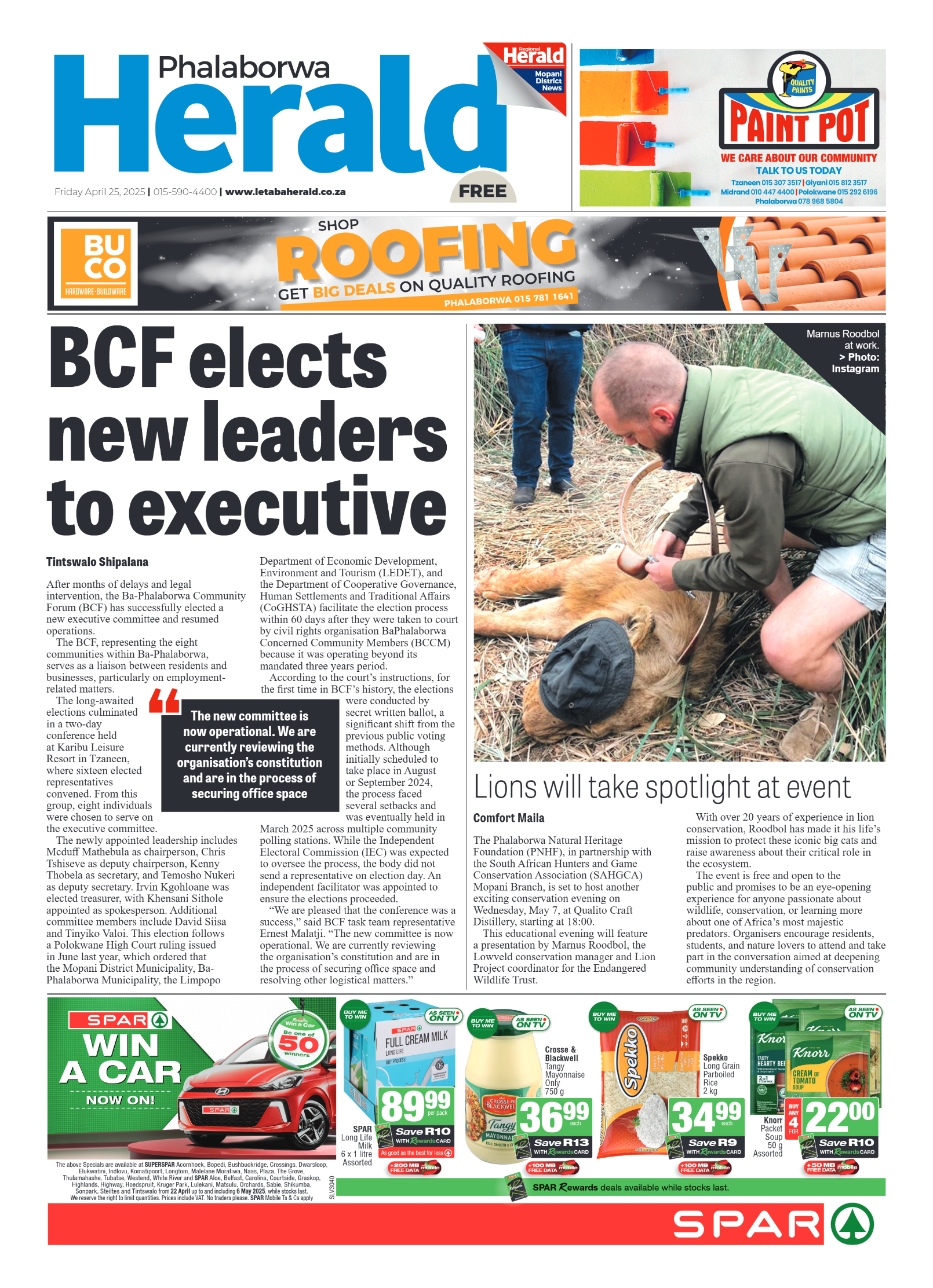 Phalaborwa Herald page 1