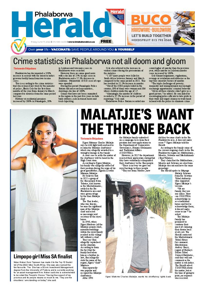 Phalaborwa Herald page 1
