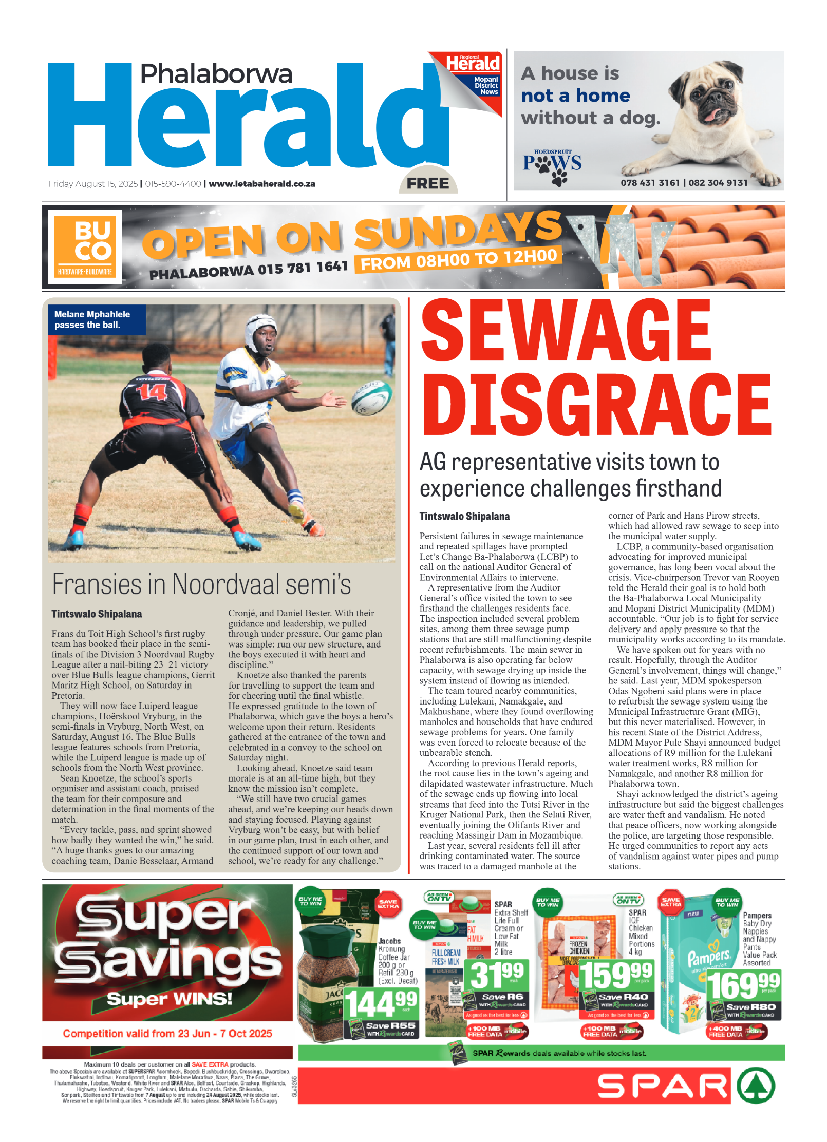 Phalaborwa Herald page 1