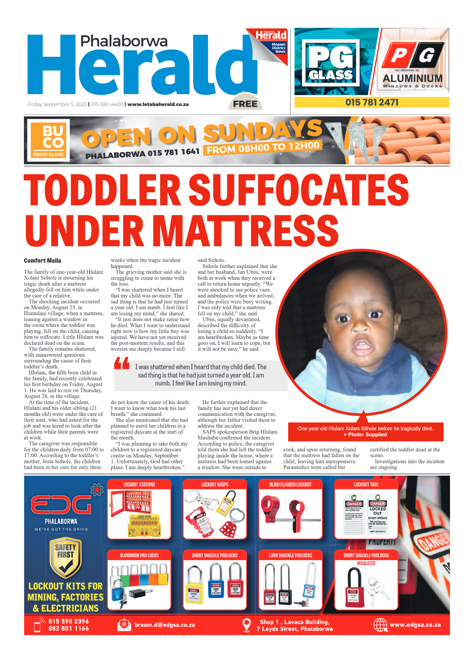 Phalaborwa Herald page 1