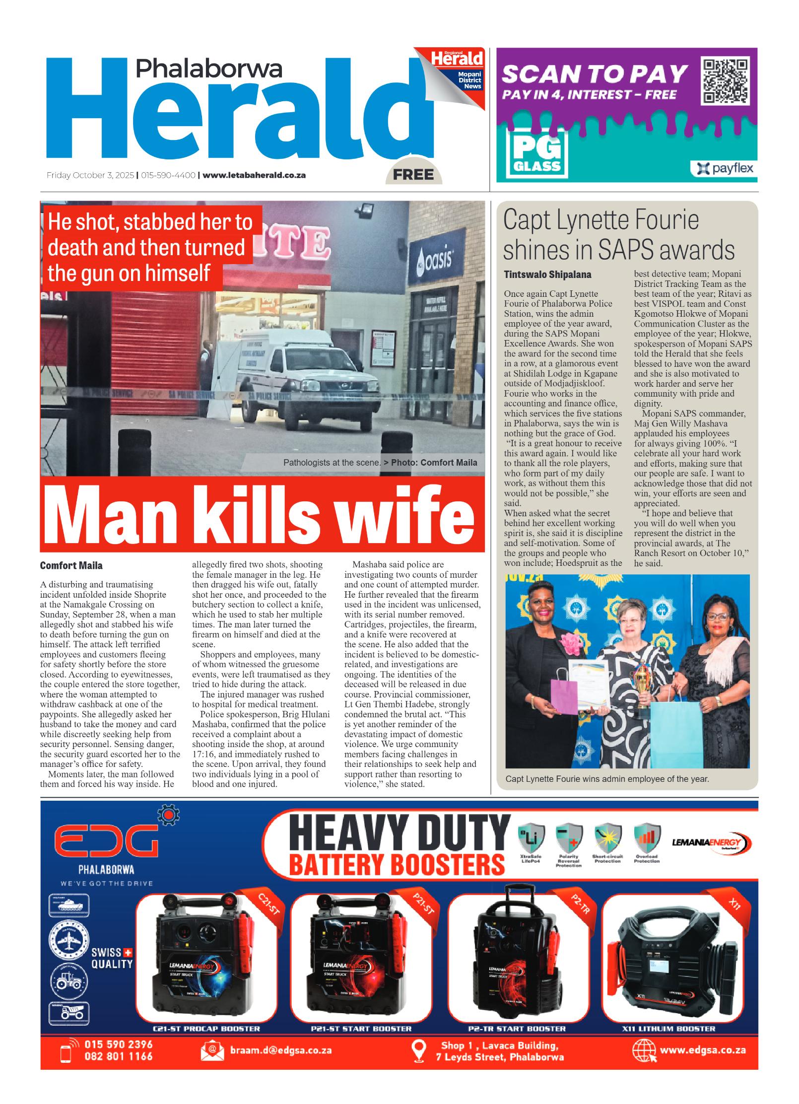 Phalaborwa Herald page 1