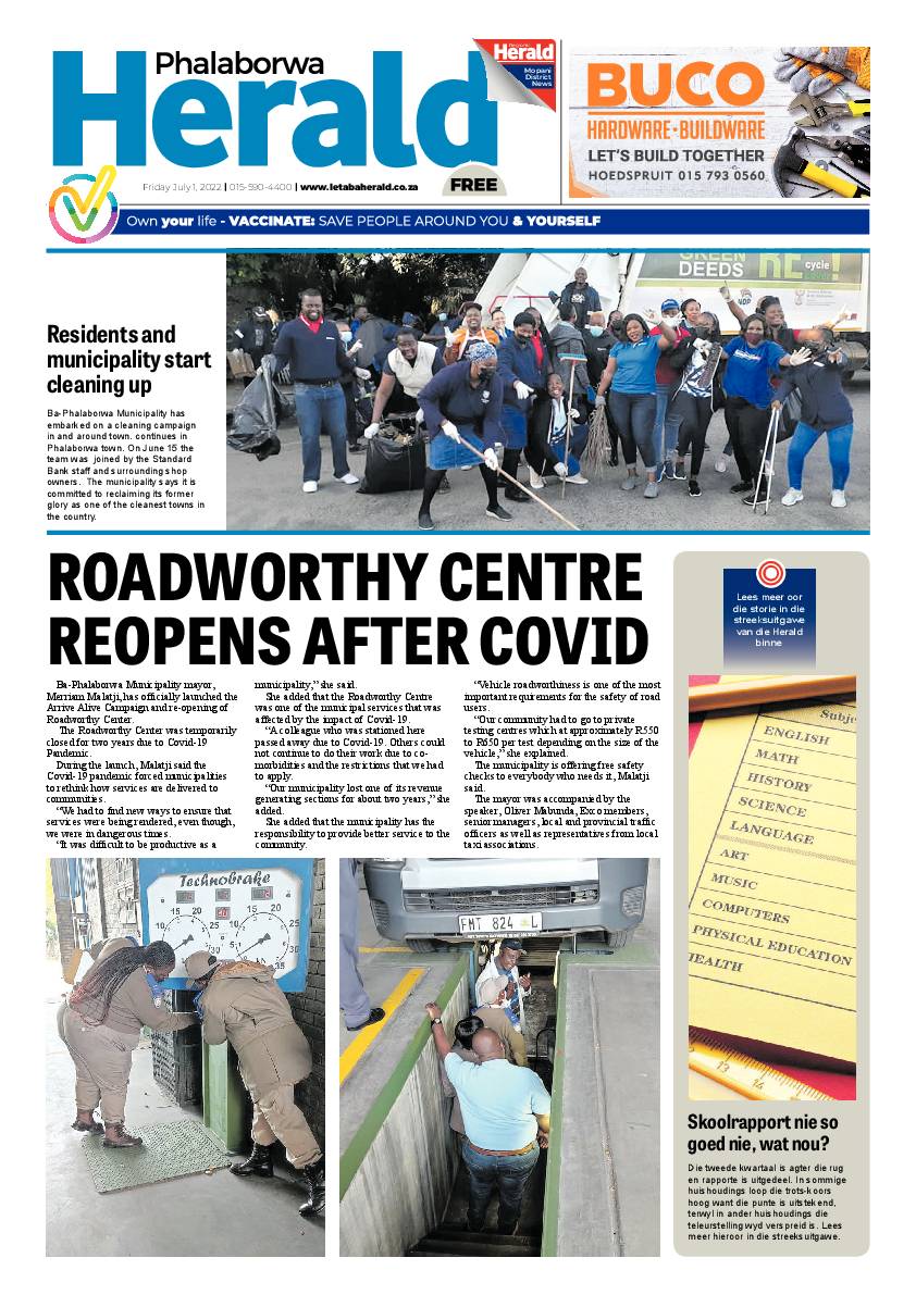 Phalaborwa Herald page 1