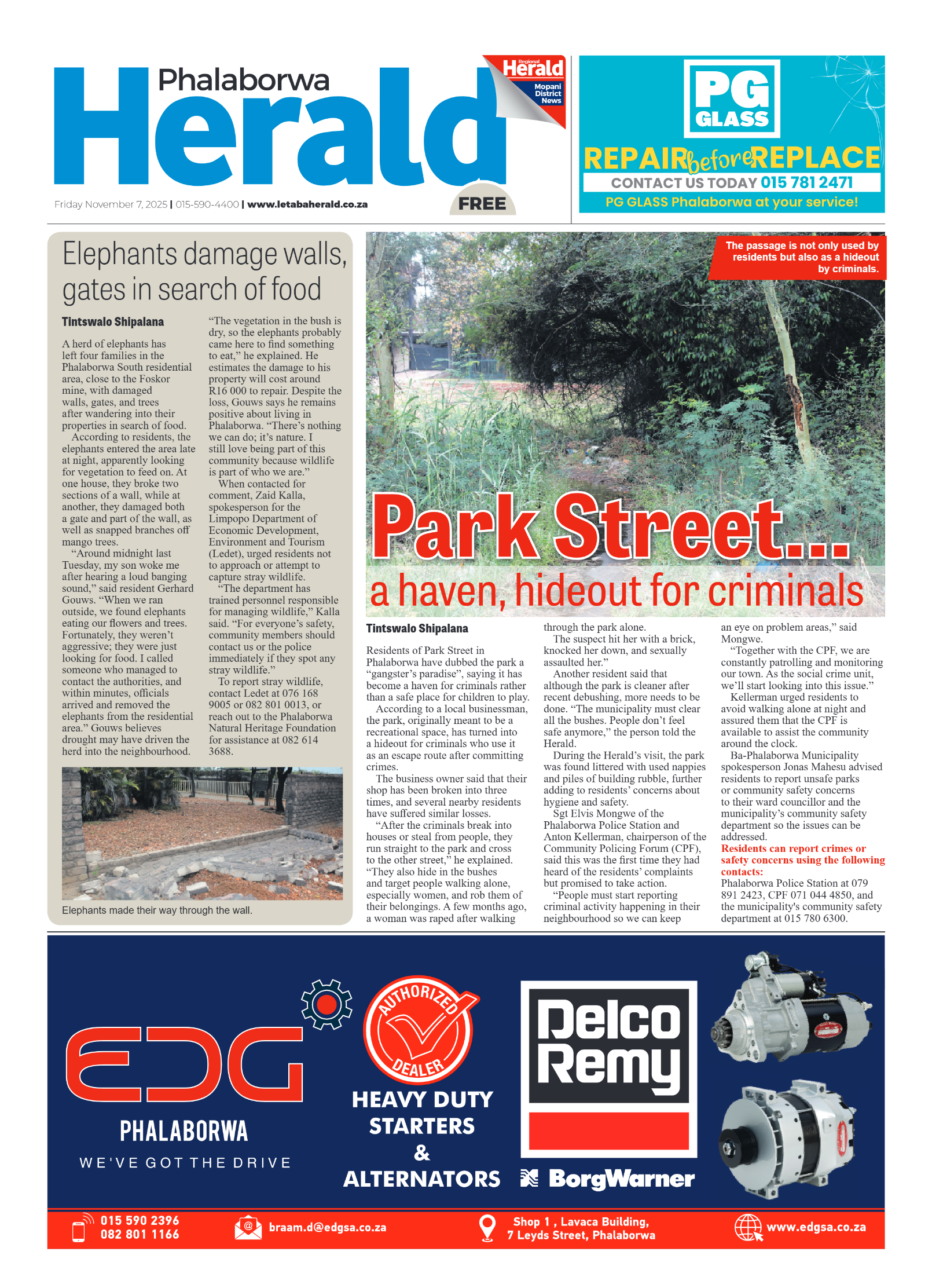 Phalaborwa Herald page 1