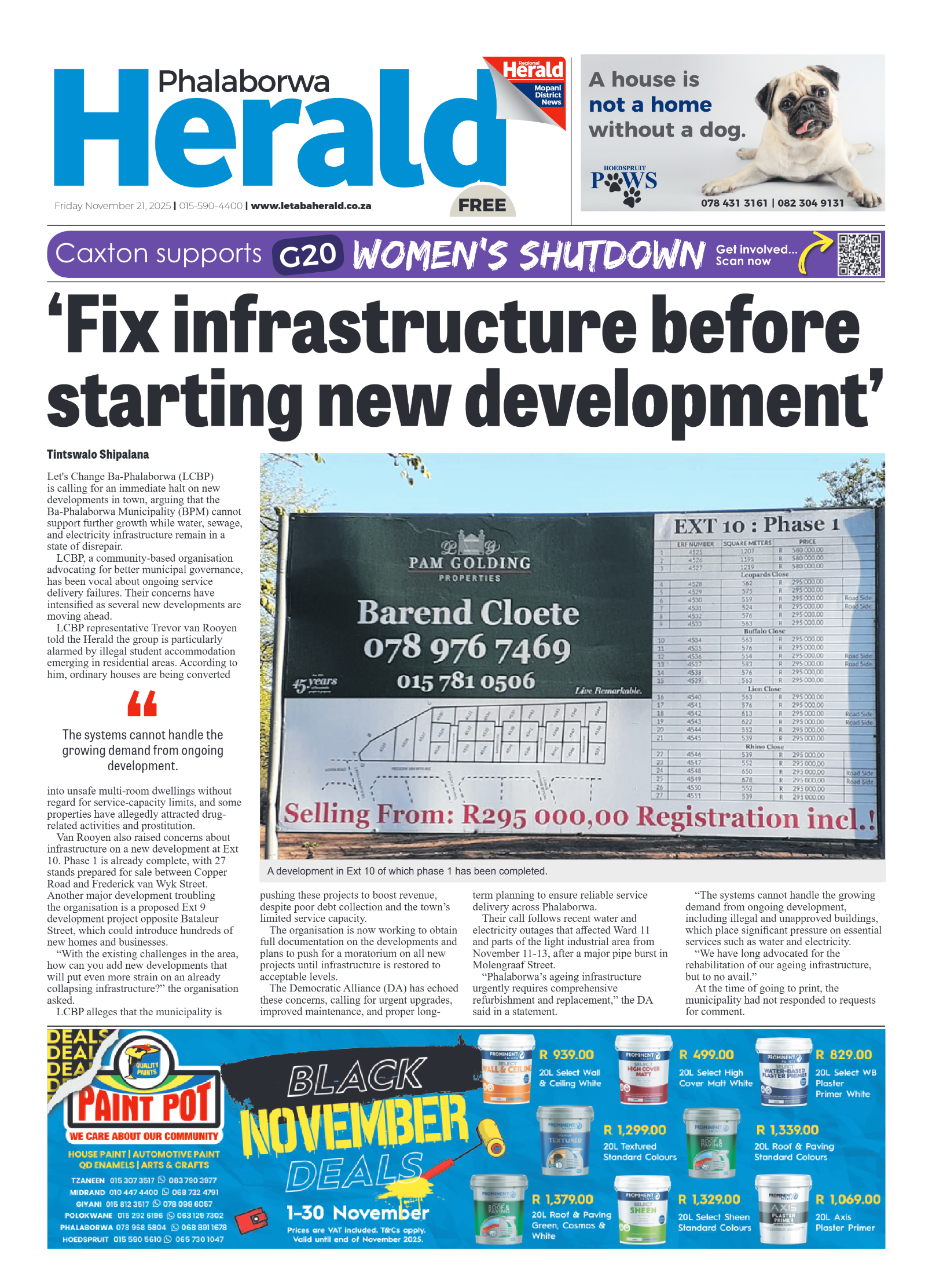 Phalaborwa Herald page 1