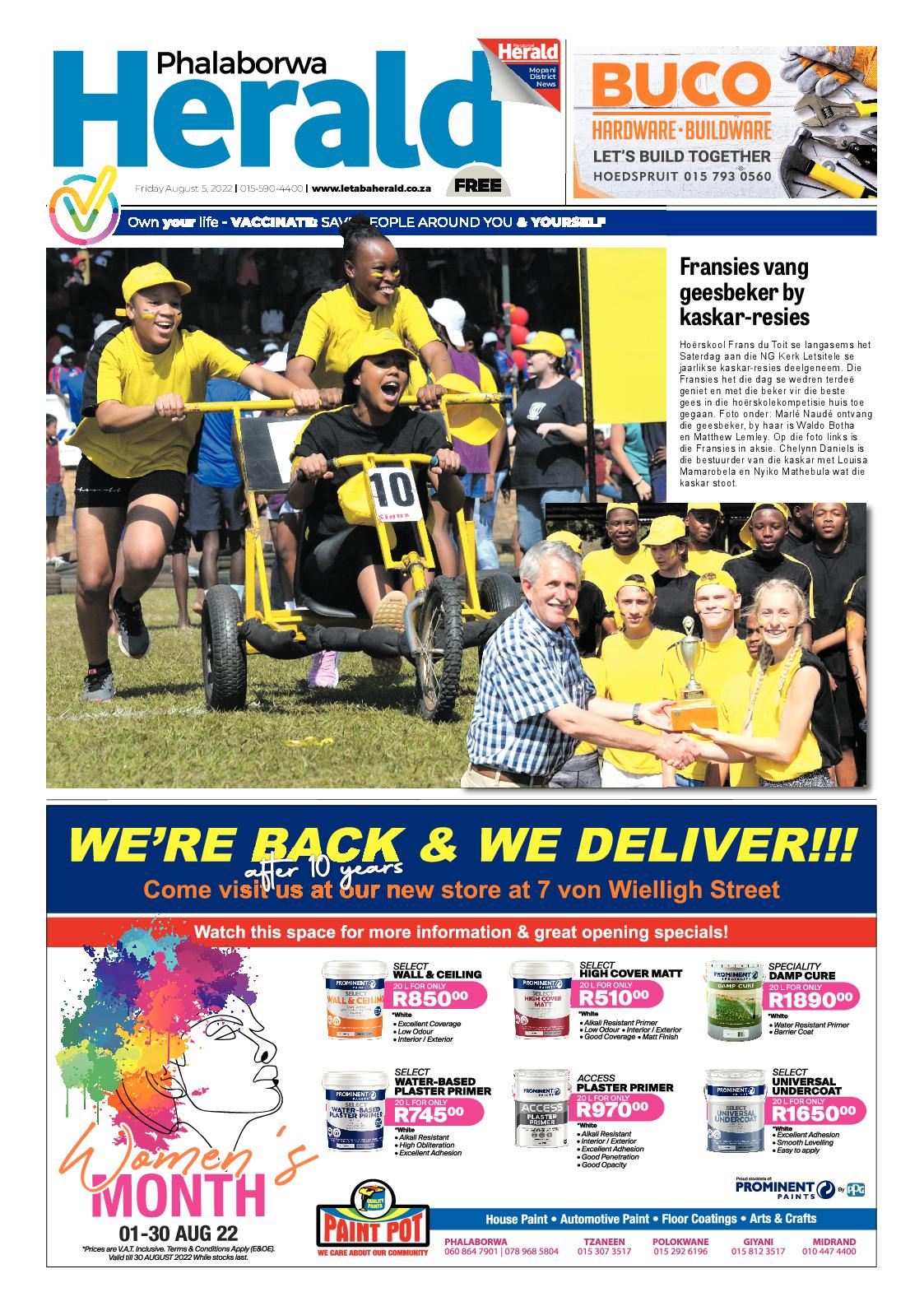 Phalaborwa Herald page 1