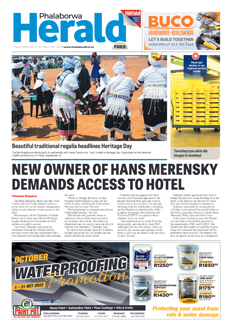 Phalaborwa Herald page 1
