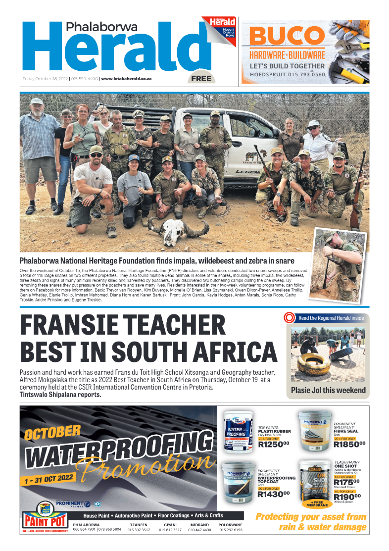 Phalaborwa Herald page 1