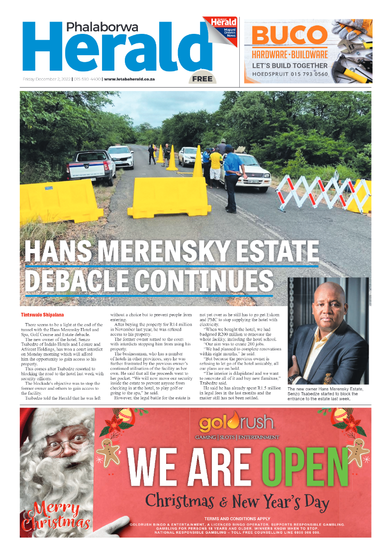 Phalaborwa Herald page 1