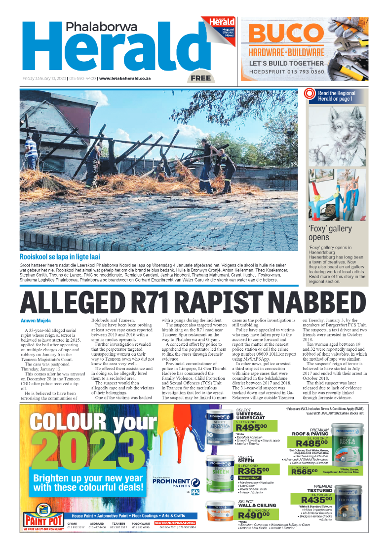 Phalaborwa Herald page 1