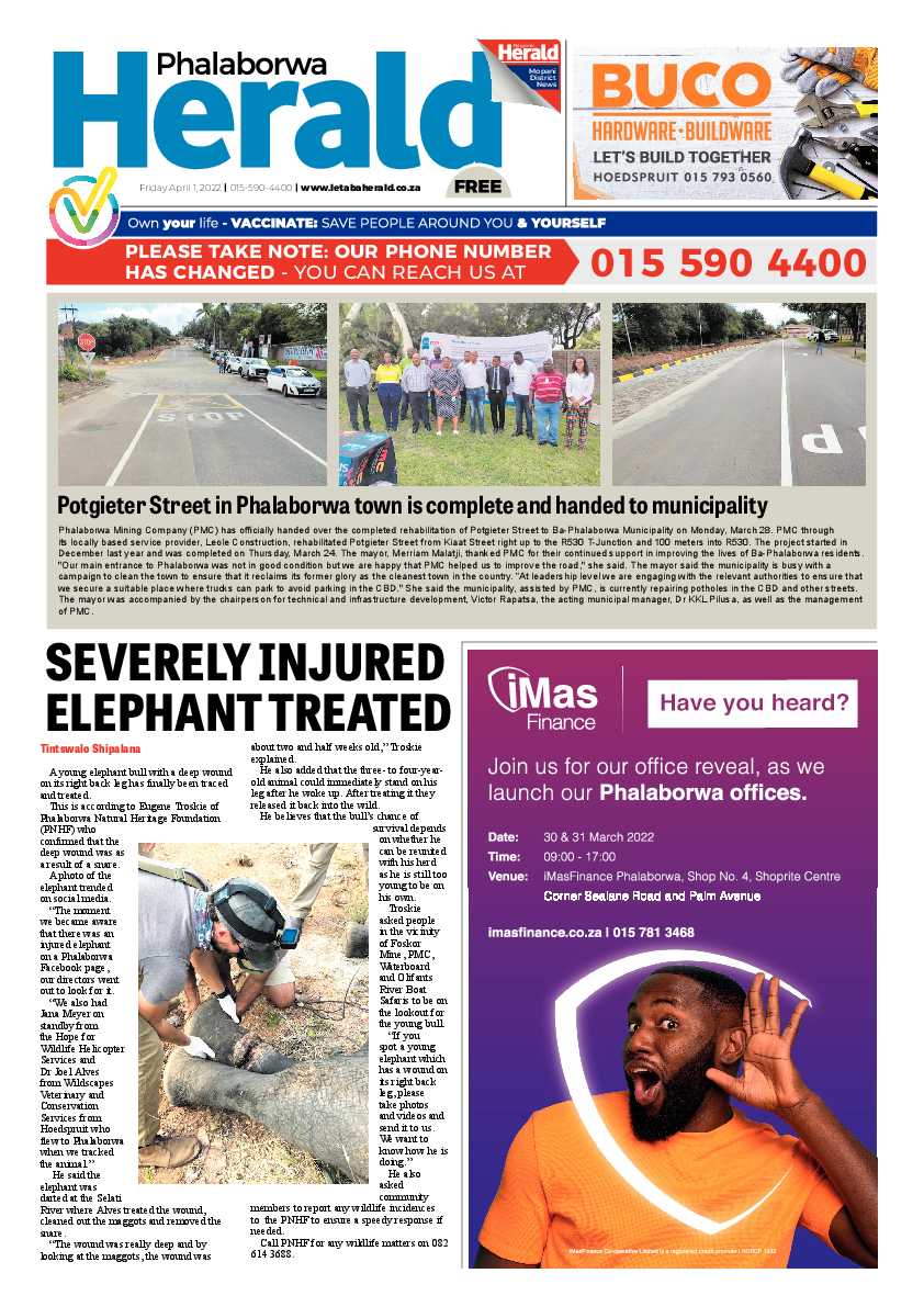 Phalaborwa Herald page 1