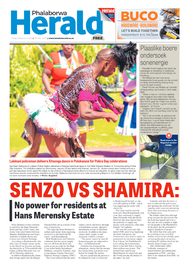 Phalaborwa Herald page 1