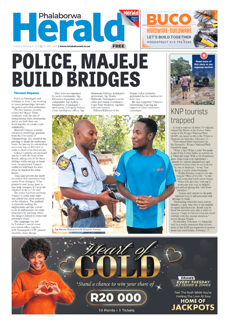 Phalaborwa Herald page 1