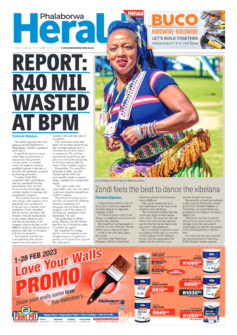 Phalaborwa Herald page 1