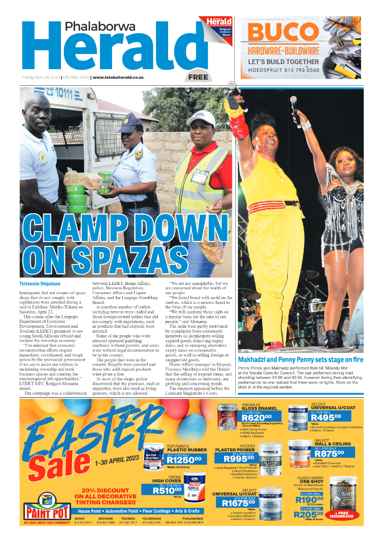 Phalaborwa Herald page 1