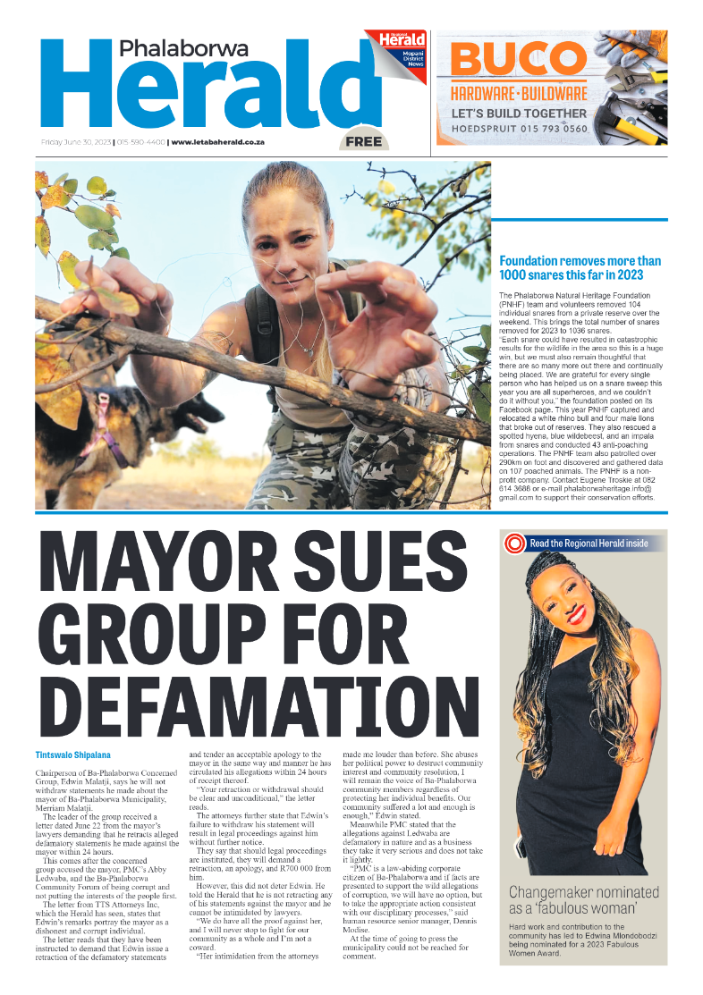 Phalaborwa Herald page 1