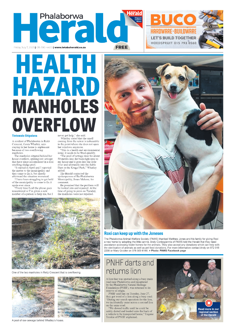 Phalaborwa Herald page 1